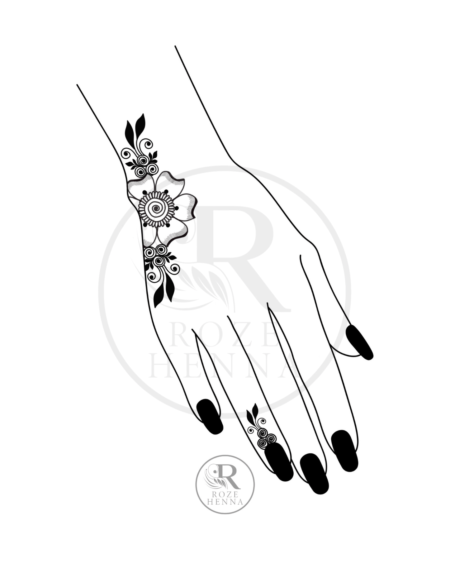 Rozehenna Henna Art Book Henna Practice Ebook for Beginners