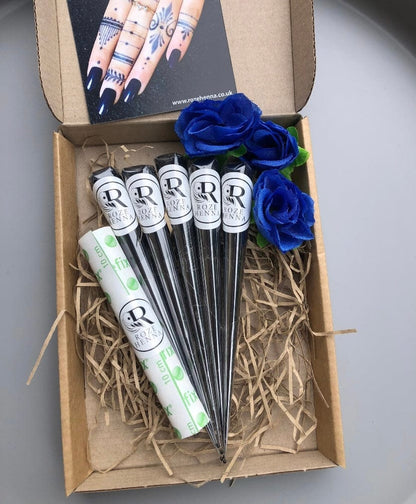 Natural jagua gel cones for temporary body art with deep blue stain
