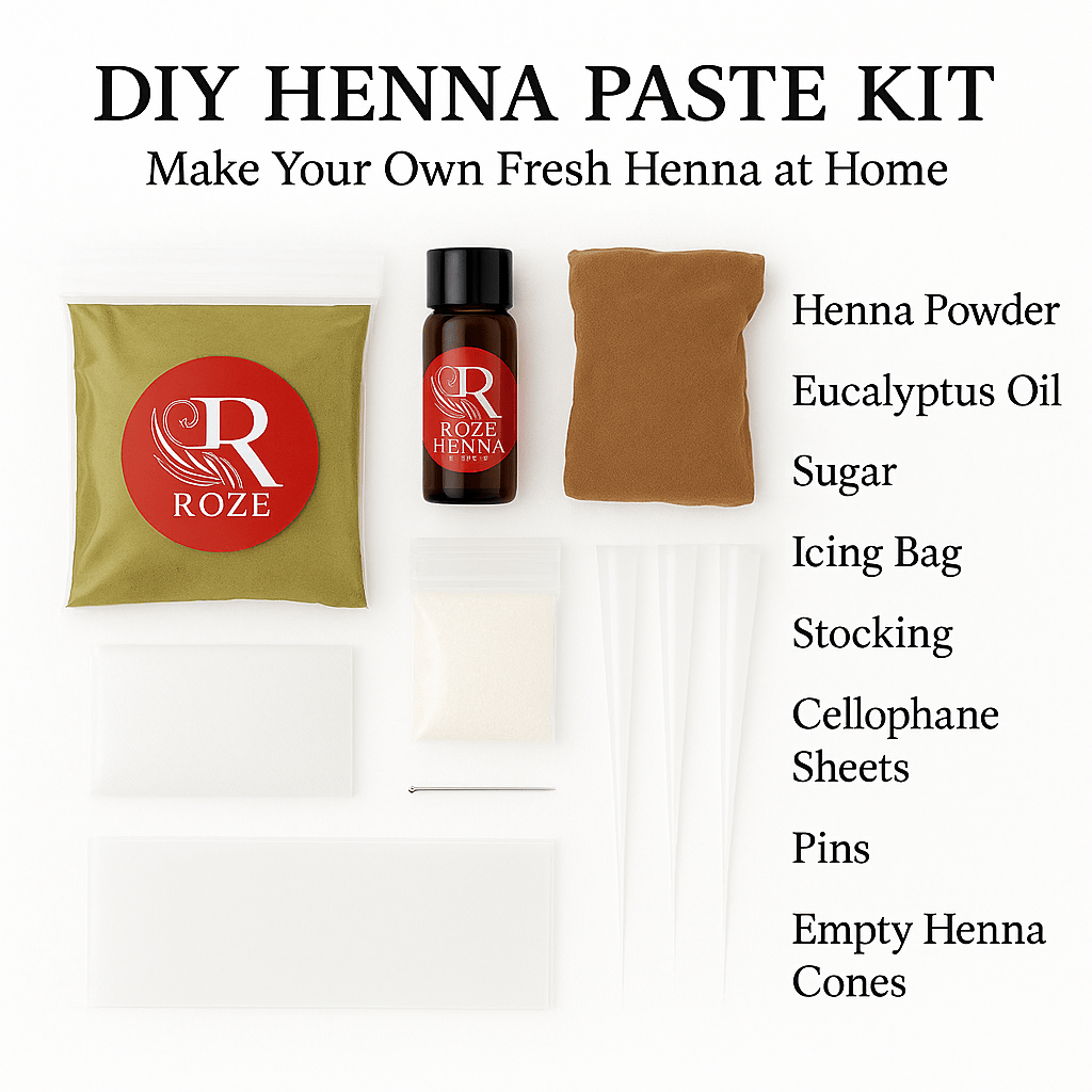 Rozehenna DIY Henna Kit DIY Henna Kit | Mix Your Own Fresh Henna at Home