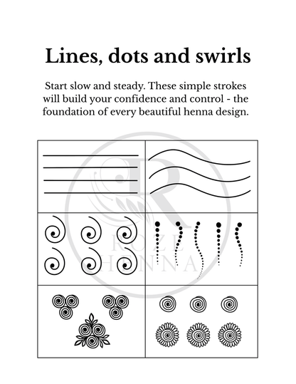 Rozehenna Henna Art Book Henna Practice Ebook for Beginners