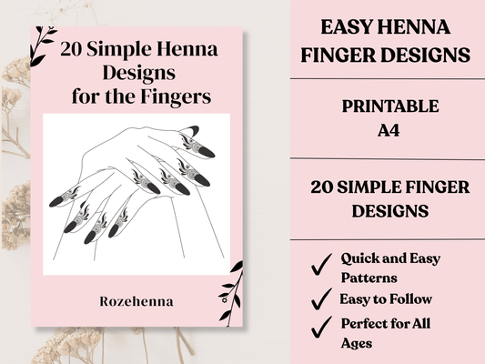 Rozehenna Henna Art Book Henna Tattoo Finger Designs