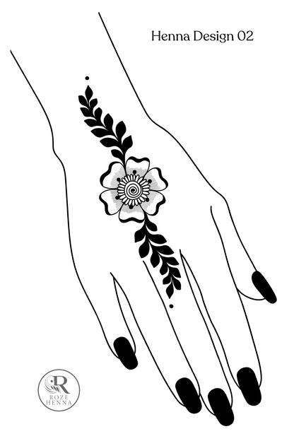 Rozehenna Henna Practice Kit 12 Printable Henna Practice Cards - PDF & JPG Download