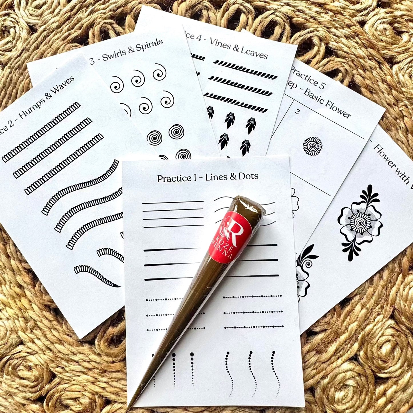 Henna Practice Cards for Beginners