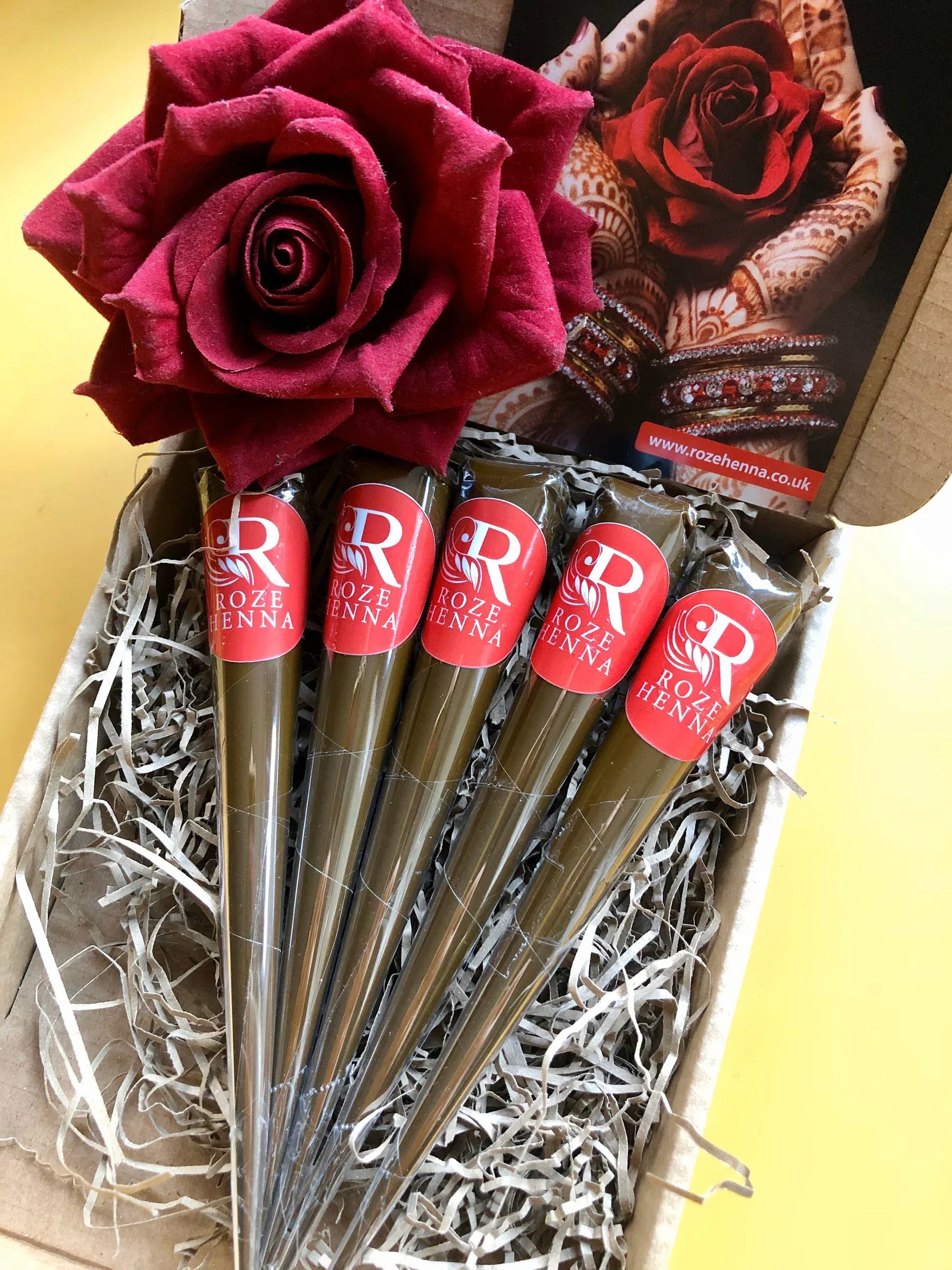Rozehenna Pack of 5 Natural Henna Cones