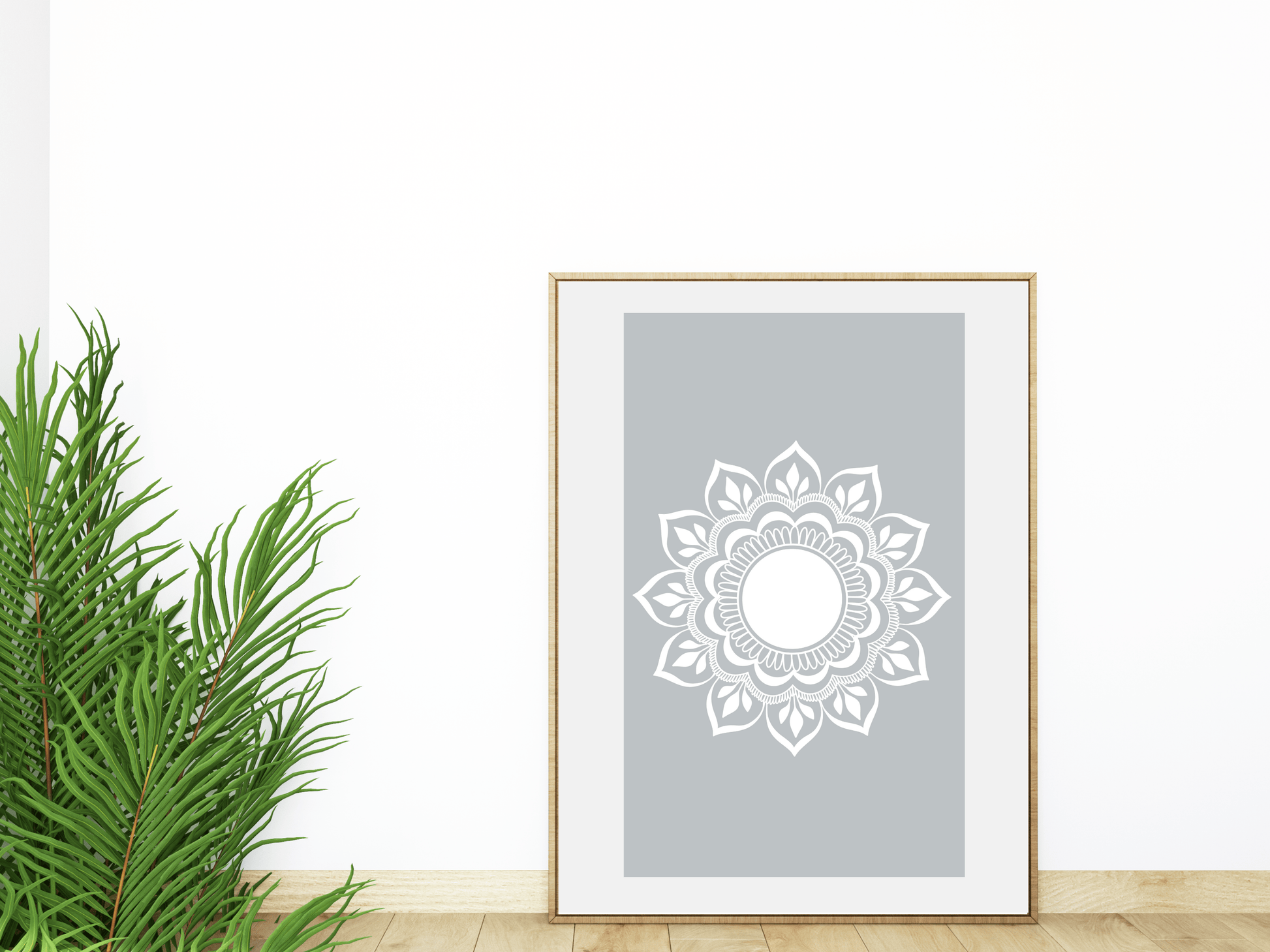 Rozehenna Printable Wall Art Hand-Drawn Mandala Wall Art | Charcoal Stone Printable