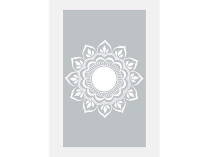 Rozehenna Printable Wall Art Hand-Drawn Mandala Wall Art | Charcoal Stone Printable