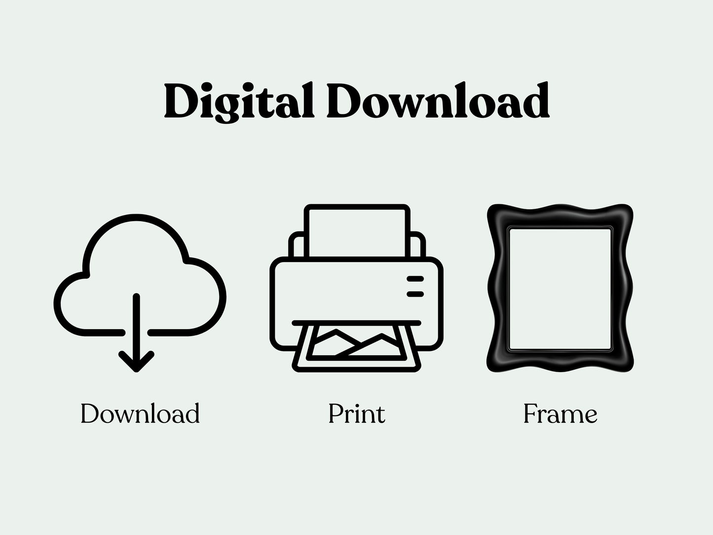 Rozehenna Printable Wall Art Hand-Drawn Mandala Wall Art | Sage Calm Printable