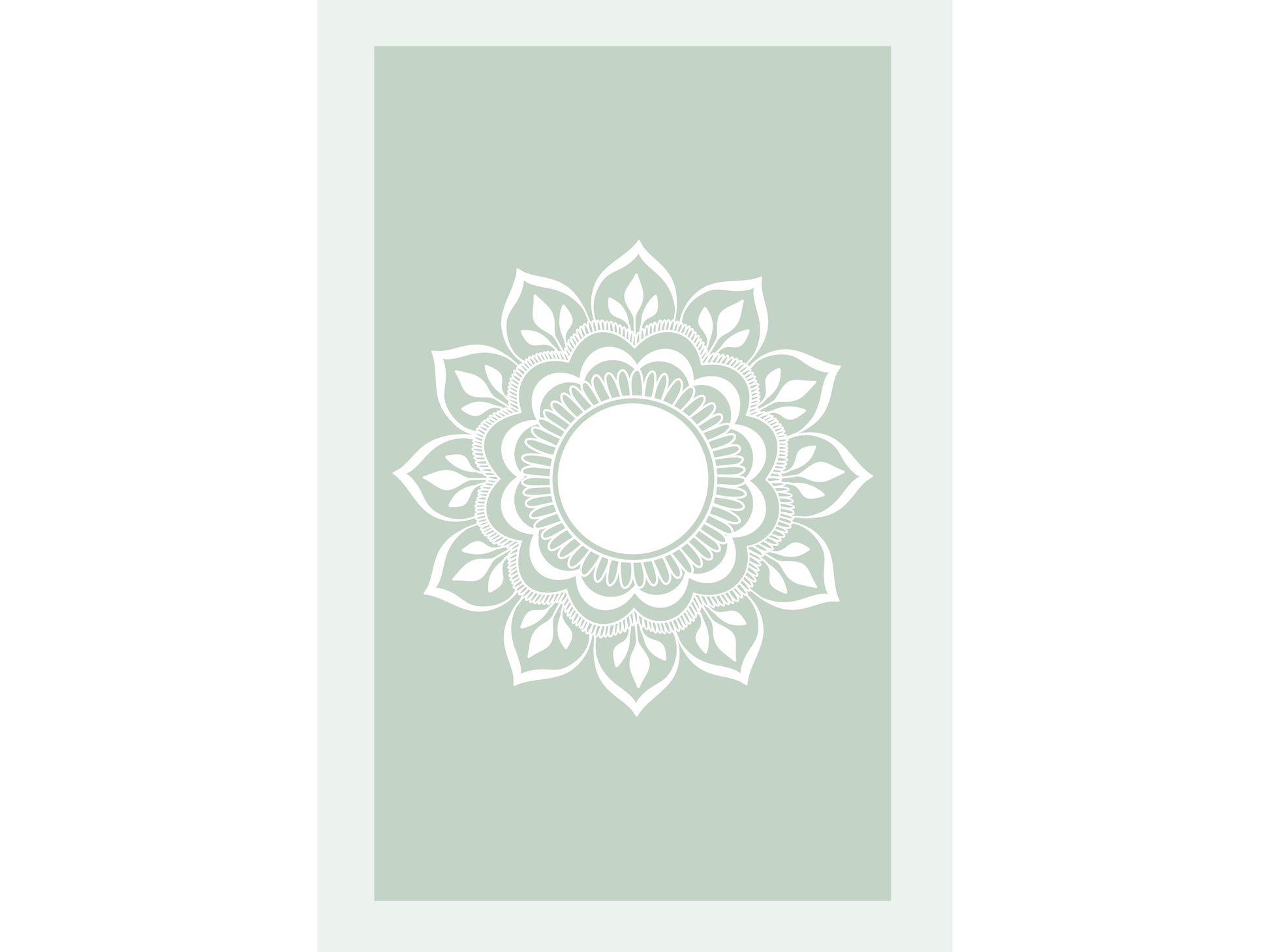 Rozehenna Printable Wall Art Hand-Drawn Mandala Wall Art | Sage Calm Printable