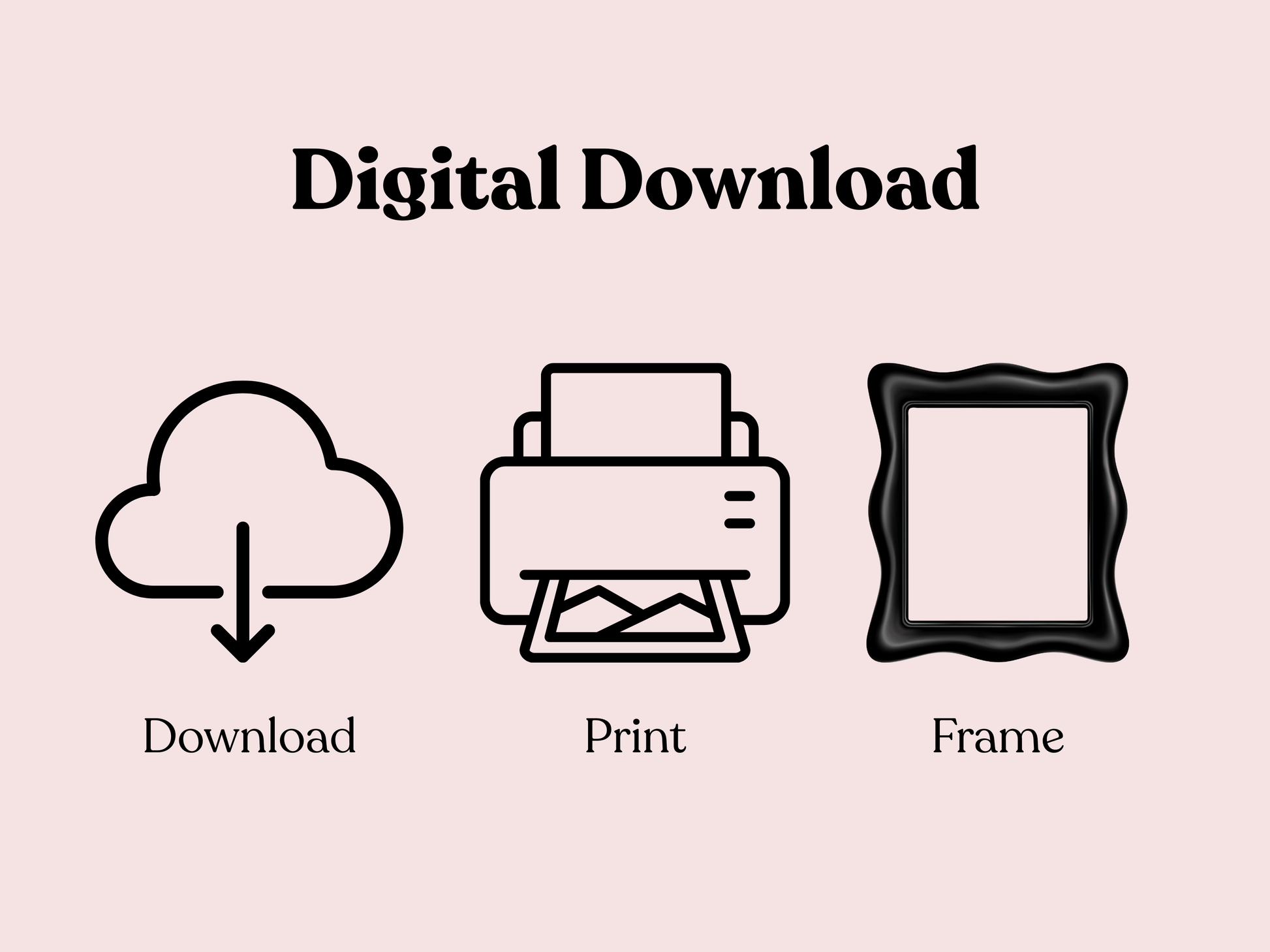 Rozehenna Printable Wall Art Hand-Drawn Mandala Wall Art | Soft Blush Printable