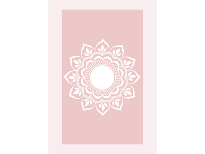 Rozehenna Printable Wall Art Hand-Drawn Mandala Wall Art | Soft Blush Printable